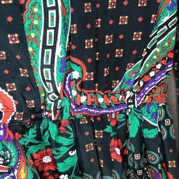 Leslie Faye Vintage Black Floral Long Sleeve Dress - Picture 5 of 9